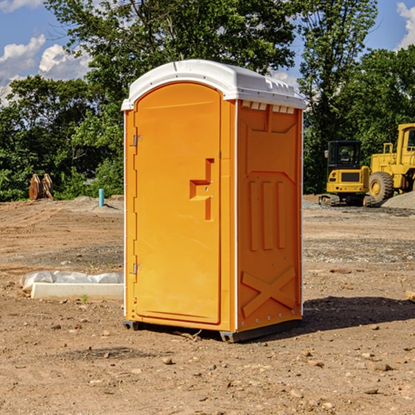 how often are the portable restrooms cleaned and serviced during a rental period in Anchor Bay CA